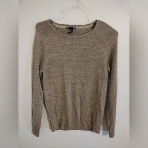 Nwot H&M Acrylic Sweater Size Small Color Brown And Gold